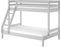 Erst-Holz Modernes 3er-Bett 90x200 und 140x200 Erwachsenen-Stockbett Kiefer Massivholz hellgrau V-60.18G-09-14, Ausstattung:Rollrost und Matratze inkl.