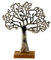 Dekoobjekt LEBENSBAUM Deko Baum Holz Metall Silber Objekt zum hinstellen Familie Natur (Lebensbaum)