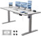 JUMMICO Höhenverstellbarer Schreibtisch mit USB-Ladeanschluss 140 x 60 cm, Schreibtisch Höhenverstellbar Elektrisch, Steh-Sitz Tisch Stehpult Verstellbarer Computertisch,Standing Desk,Grau