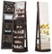 LVSOMT Schmuckschrank mit LED, 360°drehbarer Schmuck Spiegelschrank Stehend, Standspiegel mit schmuckschrank Abschließbar, Schmuckschrank holz mit ganzkörperspiegel, Geschenke für Mädchen Damen, Braun