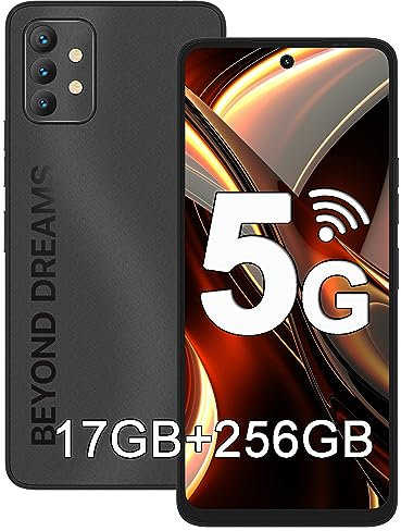 UMIDIGI 5G Mobile Phone 17GB(12+5)+256GB,64MP+24MP,5150mAh,A13 Pro Max 5G Smartphone,Dimensity 900 Processor,Android 12,90Hz Refresh,6.8 2.4K FHD+ Display,Type-C,Dual SIM/Face ID/GPS/OTG-Black