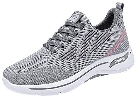 Turnschuhe für Damen, Fußgewölbe-Passform, Sommerschuhe für Damen, stilvolle Schnürschuhe, weiches Netzgewebe, atmungsaktiv, Joggen, athletische Sneaker, Arbeit, Fitnessstudio, Laufen, Training,