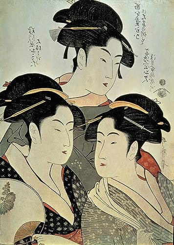 PSVDCTOO Vintage Malerei Poster Poster Bilder die Kurtisane Seyama der Matsubaya von Kitagawa Utamaro für Home Dekoration60x90cm