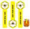 Tamper Evident Honey Stickers 1.5 x 4 Inches - Labels for Honey Jars & Bottles - 300pcs (Pure Bee)