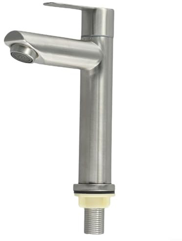Grifos de baño, grifo de baño, grifo de baño de acero inoxidable 304, caño cascada, grifos de lavabo monomando, agua caliente y fría, grifos de lavabo ajustables para lavabo (n.º 2)