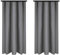 Voppi Wohnzimmer Vorhänge 140 x 230 cm moderne gerade hellgrau Dekovorhänge halbverdunkelnd blickdicht Vorhänge mit Kräuselband 2er Set