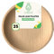 U'reca Organics Eco-Friendly Areca Palm Leaf Round Plates | 6 - Pack of 25 | Perfect for Pastries, Cupcakes & Small Bites | Heavy-Duty, Natural, Plastic-Free