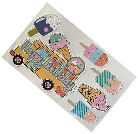 DRESSOOS 42 Stück 7 Satz Kuchen Picks birthday cake decoration birthday cake topper caketopper 1 Cupcake-Topper zum Geburtstag Dessert-Topper Kuchen Topper Kuchenverzierungen Bambus