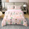 100% Coton Rose Noël 200x200 Parure de Lit,Noël Casse Noisette Housse de Couette,Princesse Château de Rêve Couvre Lit,Noël Galaxie Neige Literie Set Enfants Garçons Filles
