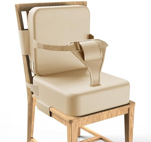 SitzerhöHung Stuhl Kind,Hellgelb SitzerhöHung Stuhl,SitzerhöHung Kinder 2PCS,Sitzkissen Kinder,Sicherheitsgurt Verstellbar Geeignet FüR Kind Im Alter Von 3-12 Jahren