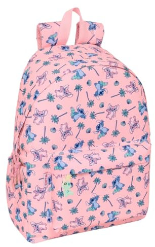STITCH BEACH - Mochila para Portátil 14.1, Ideal para Jóvenes de Diferentes Edades, Cómoda y Versátil, Calidad y Resistencia, 31x13x43 cm