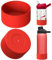 Linkidea 2 Pack Water Bottle Boot Compatible with CamelBak Eddy+20oz/25oz, Chute Mag 20oz/25oz, Carry Cap, Silicone Anti-Slip Bottle Bottom Bumper Protector (Red)