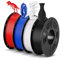 ANYCUBIC PLA Filament 1.75mm 4KG, 3D Drucker Filament, Filament-3D-Druckmaterialien Intelligente Identifikation Schwarz Weiß Blau Rot