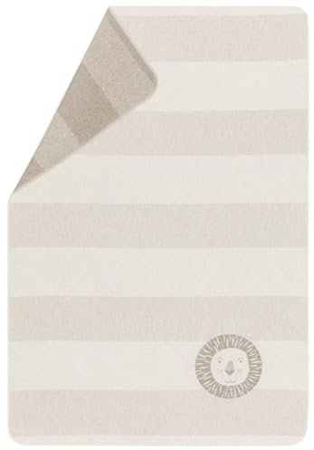 David Fussenegger Kinderdecke Juwel 'Löwe' 100 x 140 cm Rauch