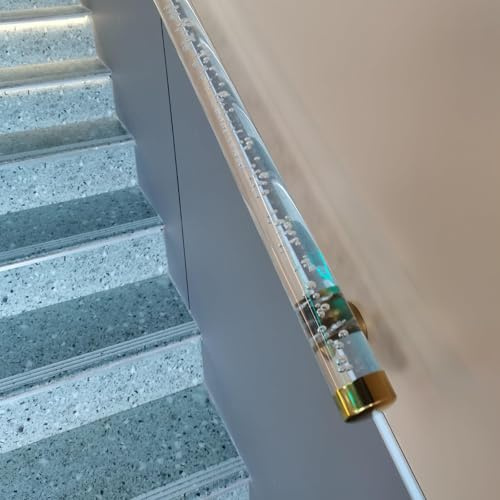 7ft Handlauf Geländer Klarer Acryl-Handlauf for Treppen - 1m 2m 3m 4m 5m 6m Rutschfest Transparente Handläufe for Innentreppen for Home Kindergarten Korridor Geländer Loft, Treppengeländer Kompletter