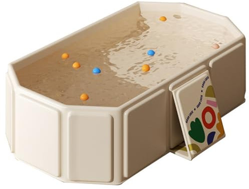 1PC Foldable Baby Bathtub, 29.5x17.7x9.8 Inch Collapsible Baby Bathtub with Outfall and Support Feet, PVC Portable Tub for Kids 0-8 Years Old.