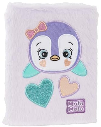 MOFU MOFU Schulkalender 2025-2026, Kalender 12 Monate für Kinder und Jungen, Einband aus Plush und gestickte Details, 352 bunte Seiten mit Aktivitäten und Spielen, für Grund- und Mittelschule, 13 x
