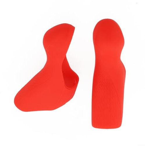 TDCuizent Capuchons de levier de frein de vélo compatibles avec ST-5700 105 - Couvre-levier de vitesse en caoutchouc de rechange pour composants de vélo de route (rouge)