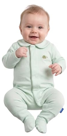 Magnettino Pijama Bebé Cierre Magnético Integrado para Cambio Fácil y Práctico, Algodón 100% Orgánico, Pies Convertibles, Pelele Entero Suave
