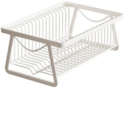 Abtropfgestell für Küchenspüle, rostfrei, mit Tablett, Regenbrett-Halterung, Besteck-Abtropfgestell, Glashalter für Teller, Organizer