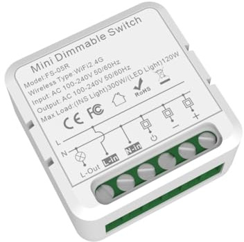 Tuesoa 1 Piece Tuya WiFi Smart Dimmers Switch Module Smart Dimmer Switch Supports 2 Way Control Work with for Home