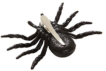 PARTY DISCOUNT Haarspange Glitter Spinne, schwarz