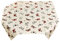 Lashuma Tischdecke 80x80 cm, Tischtuch beige mit Schmetterling Design, Mitteldecke quadratisch