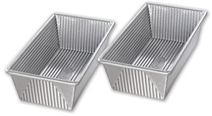 USA Pan Bakeware 1140LF-ST-2-1 1 Pound Loaf Pan Set 1 Lb, aluminized Steel