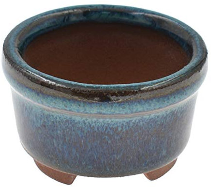Kesheng Adorably Mini maceta de cerámica esmaltada para bonsái, maceta suculenta, maceta de flores, decoración de mesa para el hogar