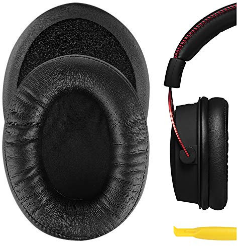 Geekria Ohrpolster Ersatz für HyperX Cloud Alpha Gaming Headset Ohrpolster Ohrpolster Ohrpolster Ohrpolster Ohrpolster Reparatur Teile (schwarz)