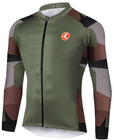 UGLY FROG MTB Rennrad Radtrikot Rennrad Herren Lange Ärmel, MTB Winter Warm Fahrradbekleidung Top Herren Cycling Shirts Fahrrad Trikot Langarm Reflektierend