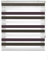 Blindecor Lira duo rollo tag und nacht , tricolor Braun, Violett, Weiß - 160 x 180 cm (Breite x Länge). Stoffgröße 157 x 175 cm. Doppelrollo für fenster