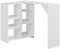 vidaXL Bartisch mit Beweglichem Regal Bartresen Stehtisch Bistrotisch Tresentisch Küchentheke Frühstückstisch Küchentisch Tisch Weiß 138x39x110cm