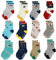 Yafane 12 Pares de Calcetines Antideslizantes para Niños Pequeños Infantil Recién Nacido Calcetines Antideslizantes Algodón para Bebés 0-7 años (Gris, 1-3 años)