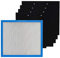 PUREBURG Replacement True HEPA Filter Kit Compatible with HoMedics Total Clean AF-10 AP-15 AR-10 Air Purifiers, Part Number AF-10FL AP-15CRF AF-15,H13 Activated carbon Air Clean Dust VOCs, 1+4
