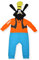 Disney Boy's Goofy Hooded Coverall Onesie with Ears and Hat, 100% Cotton, Orange, Size 9M