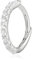 Thomas Sabo Damen Ohrringe Einzel Creole Weiße Steine Silber 925 Sterling Silber CR658-051-14