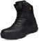 IYVW 5.AA 1333 Stivaletti da Uomo Stivaletti Antiscivolo Traspiranti Stivaletti con Lacci Alti con Cerniera Moda Stivali Trekking all'aperto nero 44 EU