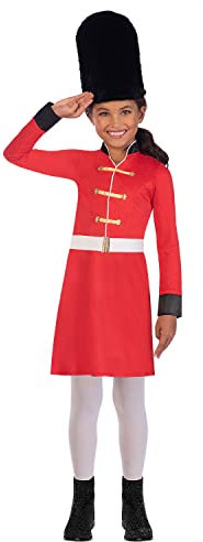 amscan (PKT) (9909021) Child Girls Royal Guard Costume & Hat (6-8yr)
