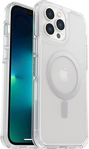 OtterBox iPhone 13 Pro Max and iPhone 12 Pro Max Symmetry Series+ Case - Clear, ultra-sleek, snaps to MagSafe, raised edges protect camera & screen