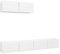 vidaXL 3X TV Schrank Wohnwand Schrankwand Anbauwand Hängeschrank TV Möbel Wandschrank HiFi-Schrank Lowboard Fernsehschrank Weiß Holzwerkstoff