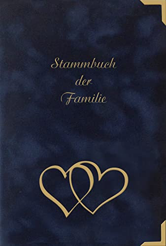 BERLIN - Stammbuch für die Hochzeit aus hochwertigen Velours - Familienstammbuch/Stammbuch der Familie mit ausfüllbarem Stammbaum - Stammbuch Standesamt - (14x21 cm) Kleiner als Stammbuch A5