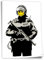 Poster Banksy Polizei - Police Smiley - Modern Street-Art - Moderner Kunstdruck Klein bis Groß XXL - Geschenk Wohnzimmer, Schlafzimmer Kunstdruck ohne Rahmen, Wandbild - A4, A3, A2, A1, A0, XXL - W..