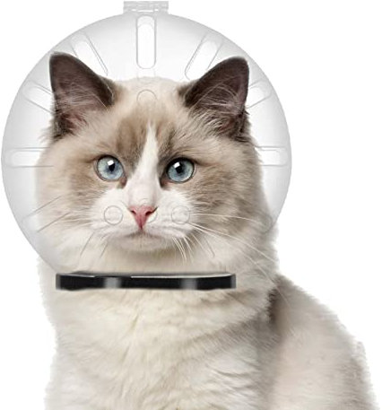 Clearful Maulkorb für Katzen zur Fellpflege,Atmungsaktiver, transparenter Katzen-Luftmaulkorb, verstellbare Katzenhaube - Anti-Biss- und schützende Maulkörbe für Haustiere verhindern, DASS Katzen, M