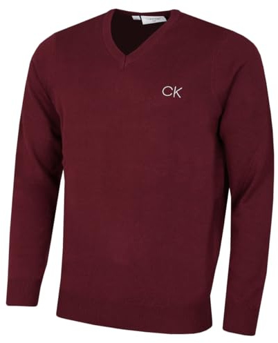 Calvin Klein Mens 2026 Durable Comfort V-Neck Tour Golf Sweater