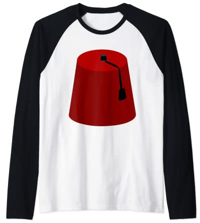 Fez Hat T-Shirt Ottomane Cap Fashion Headwear Graphic Tee Raglan