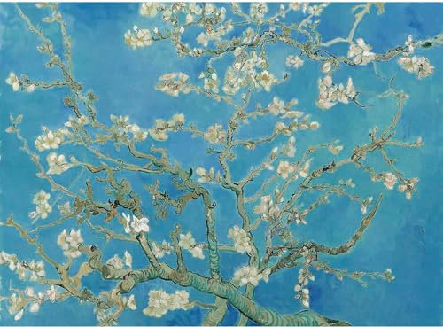 Bristlegrass Holzpuzzle 500 Teile Puzzles für Erwachsene Van Gogh Berühmte Gemälde - Mandelblüten Geschenke Kunst Sammlerstücke Dekorative Malerei Puzzles (500 Stück)