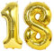 D2D | Party Balloon Zahl 18 XXL in Gold - Größe: 100 cm - Folienballons - Zahlenballons - Geburtstagdeko - Helium Ballons