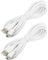 2pcs USB Charger Cable for Wii U Gamepad Remote Controller 3Meter / 10FT White