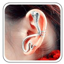 Inilbran Punk Schlange Ohr Manschette Wrap Ohrring Silber Schlange Knorpel Manschette Ohrring Gothic Schlange Serpent Manschette Ohrringe Vintage Schlange Clip Manschette Wrap Ohrringe Schmuck